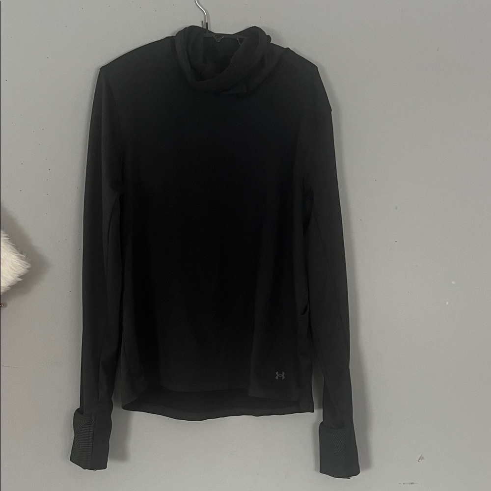 Under Armour Black Fitted Turtleneck Top Large